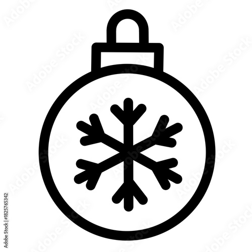 Christmas Ornament Outline Icon