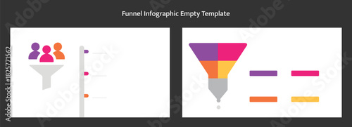 Colorful Funnel Conversion Process with Customer Icons and Text Boxes Editable Infographic for Presentation