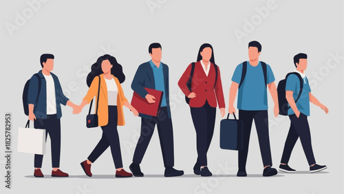 group of people in different poses