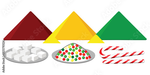 Christmas candy canes sugar cubes holiday sweets festive treats celebration season