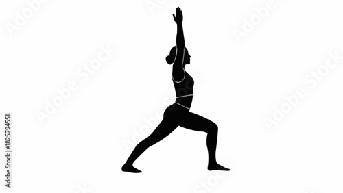 silhouette of a woman doing yoga