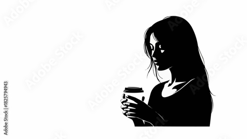 young woman drinking coffee