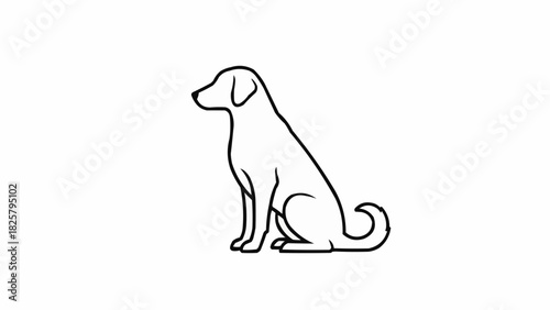 vector illustration of a dog