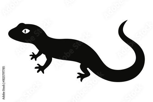 lizard-icon-black-silhouette-art--white-background