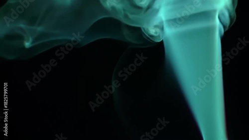 Ethereal smoke swirling gracefully against a dark backdrop, creating a mystical ambiance
