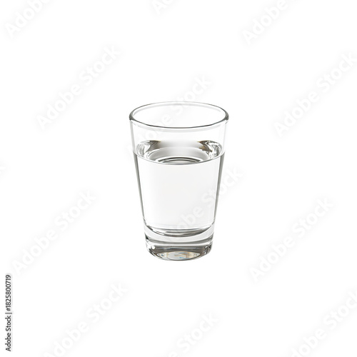 Glass of water isolated on black