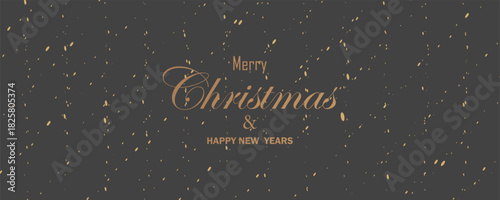 Merry Christmas Typographic Greeting Card on grey color background. suit for bussines, banners