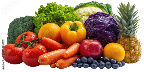 Wallpaper Mural A vibrant assortment of fresh, ripe fruits and vegetables Torontodigital.ca