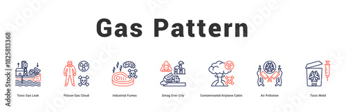 Gas Pattern Modern and clean web banner illustration featuring thematic icons for visual communication