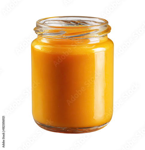 Wallpaper Mural Small glass jar filled with vibrant orange cream Torontodigital.ca