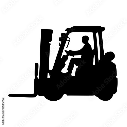 forklift silhouette or symbol