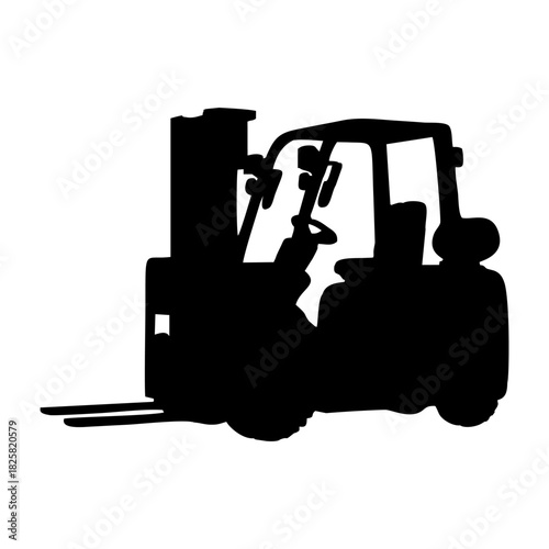 forklift silhouette or symbol