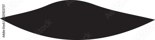 Simple Black Geometric Shape Design Element for Graphics and Visual Content - Vector Illustration