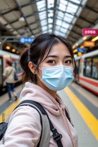 Indoor Train Station Selfie