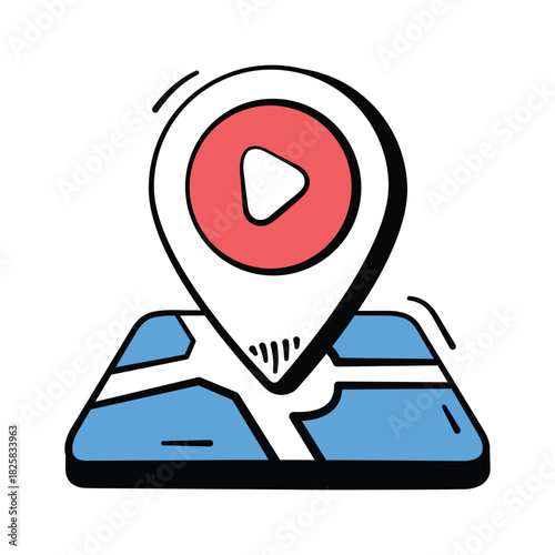 Take a look at this amazing hand drawn icon of cinema location