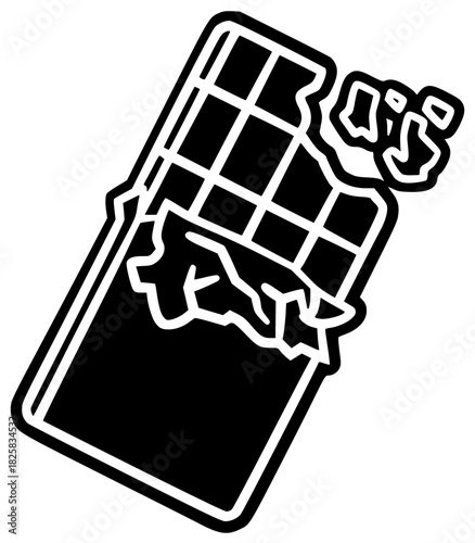 chocolate illustration dessert silhouette food logo sweet icon candy outline cocoa snack brown delicious cacao sugar dark bar chocolate bar shape pastry vector graphic background