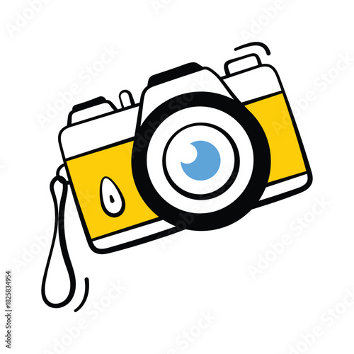 A well designed digital camera icon, taking photographs and capturing moments