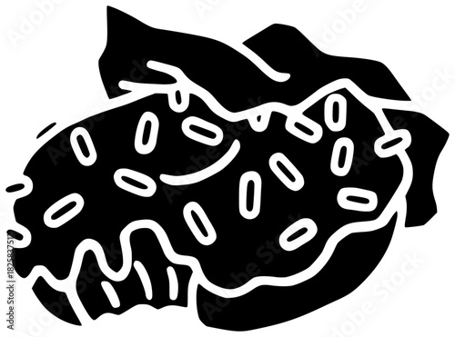 dessert illustration donut silhouette food logo bakery icon sweet outline pastry snack cake chocolate cream doughnut pink delicious sugar shape and vector graphic background