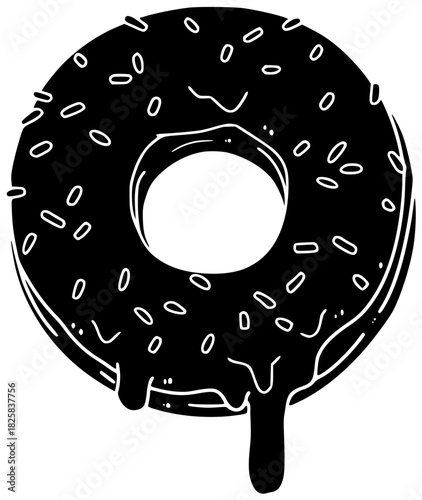 dessert illustration donut silhouette food logo bakery icon sweet outline pastry snack cake chocolate cream doughnut pink delicious sugar shape and vector graphic background