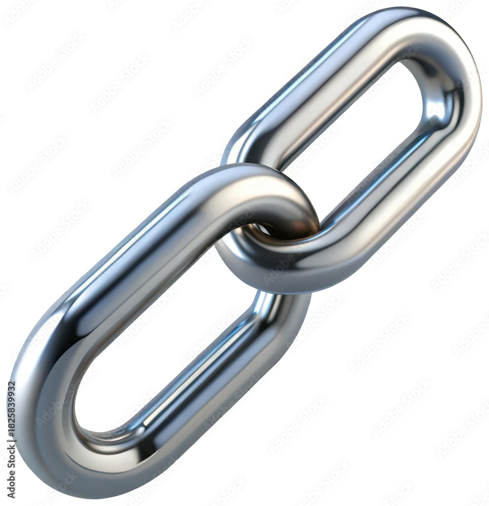 Obraz premium Link chain icon png 3D render png connection png connectivity png network png symbol png attachment png connected png metal png security png transparent background image