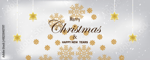 Merry Christmas text design. Vector logo, typography. Usable as banner, greeting card. suit for bussines, banner, flayer,