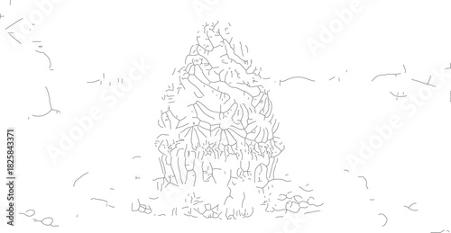 Abstract Tree Shape Formed by Many Small Figures.