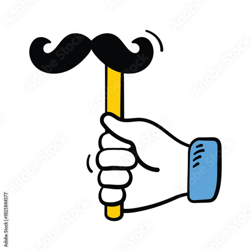 An editable icon of carnival mask in trendy style, A beautiful party prop masquerade