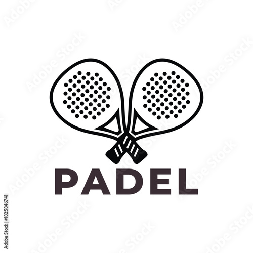 padel sport logo icon vector symbol illustration minimalist design