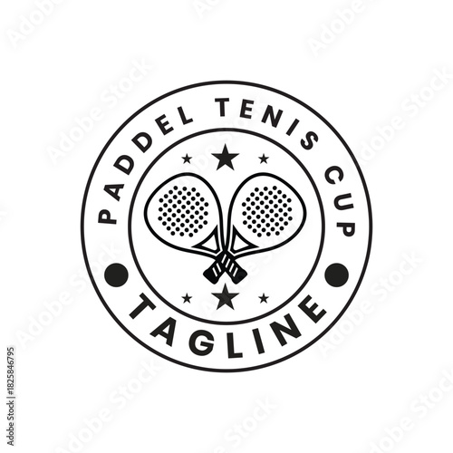 padel sport logo icon vector symbol illustration minimalist design