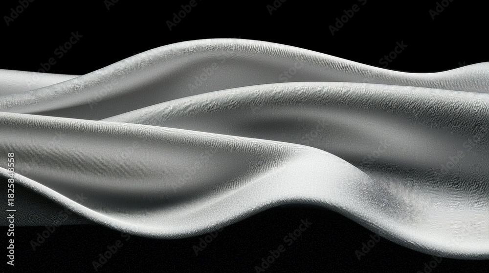 Obraz premium A white fabric with a smooth texture and curved folds.