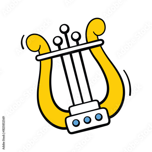 Get this creatively crafted icon of lyre instrument