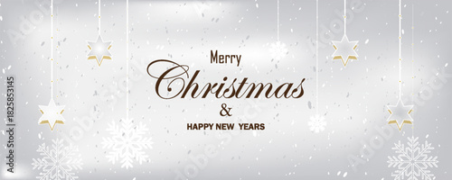 Merry Christmas text design. Vector logo, typography. Usable as banner, greeting card. modern trendy design, creative, eps10