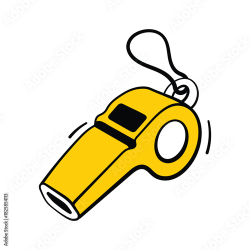 A sports whistle used for signaling in games and activities