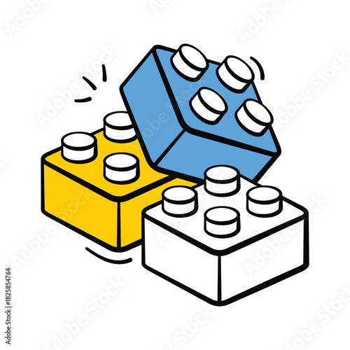 A set of toy building blocks used for construction play