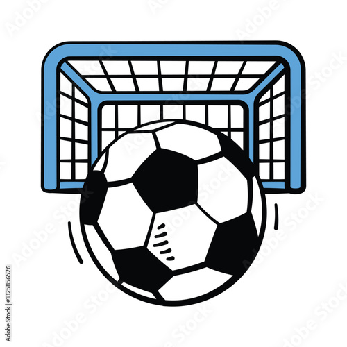 A goal icon with a ball going into it