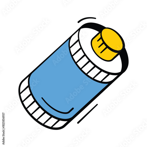 Doodle design icon of movie roll, ready To use