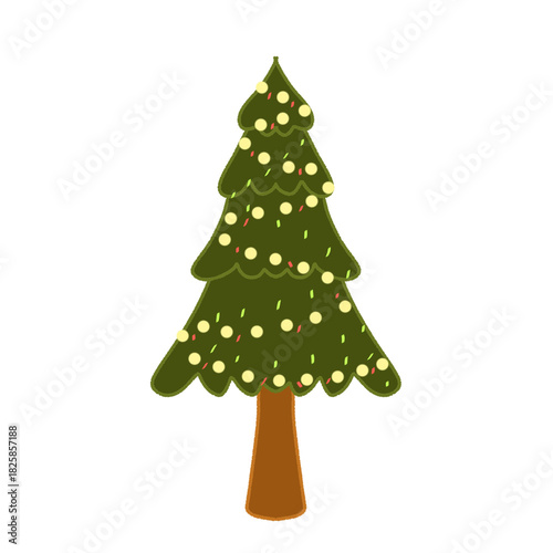 christmas tree vector illustration