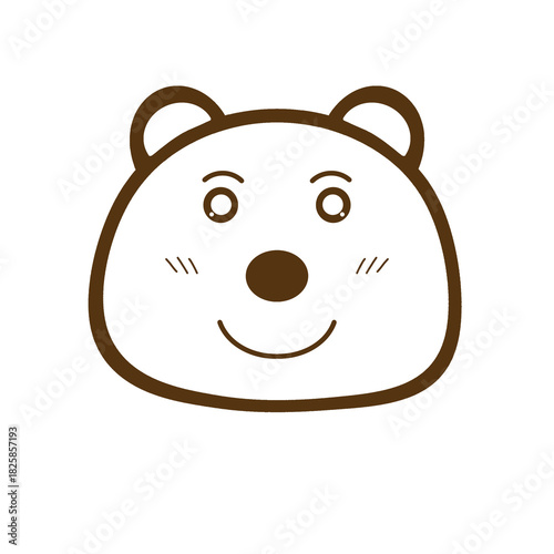 Animal head line art simple