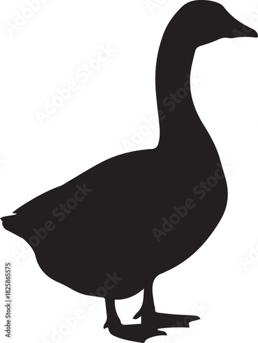 goose silhouette vector flat illustration design