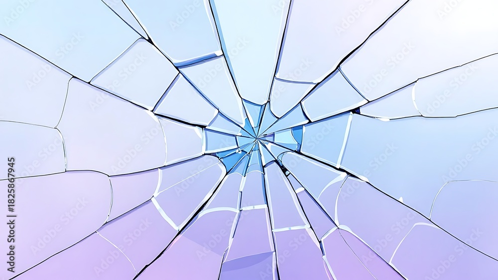 Obraz premium 複雑に砕けたガラスの蜘蛛の巣模様抽象背景