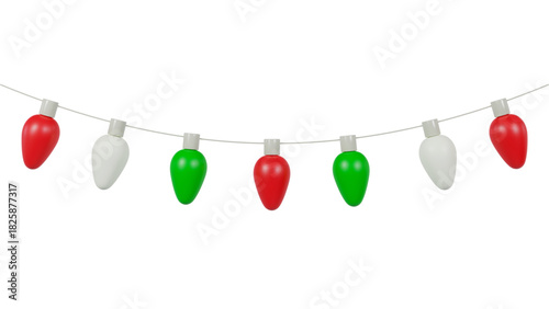 Red and green peppers hanging on a line with blank Valentine's Day heart message cards