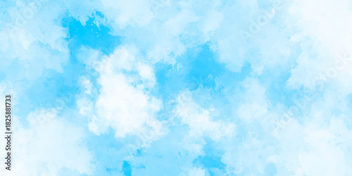 Abstract grunge sky blue soft painted watercolor paint splash. inspiring views of fluffy clouds blue sky background. cloudy blue sky various natural clouds and smoke. morning cloud in the sky.