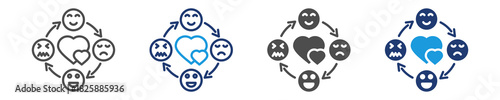 emotional icon set multiple style