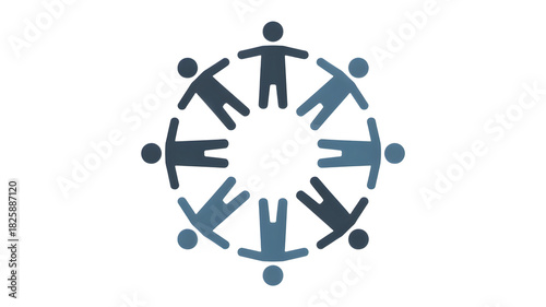 Teamwork circle unites people in a bond of collaboration for shared success icon