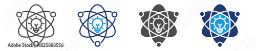 science icon set multiple style