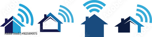 Set of Home Wireless Connection Icons