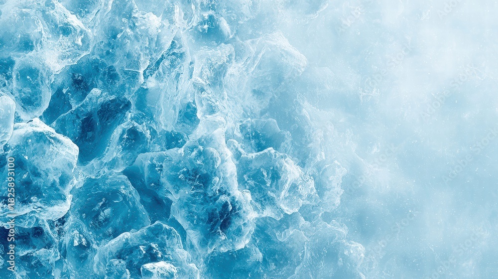 Obraz premium Close-up view of a stunning icy surface with intricate details and textures.
