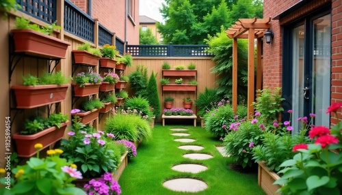 Fototapeta Naklejka Na Ścianę i Meble -  house with flowers