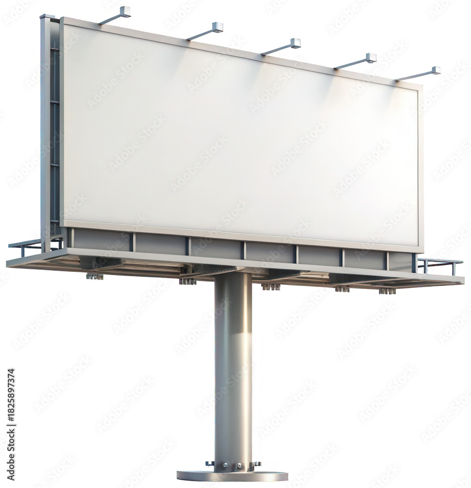 Obraz premium 3D rendered blank billboard mockup png advertising png template png marketing png sign png display png blank png design png outdoor png promotion png transparent background image