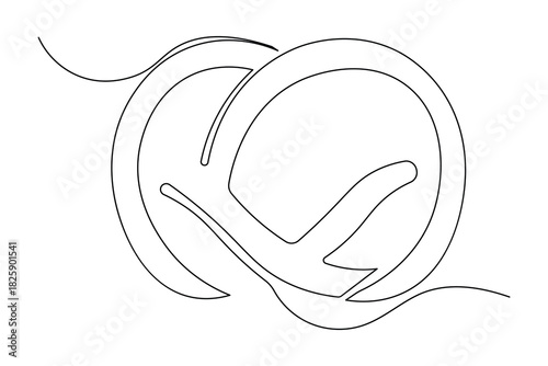 Minimalist infinity symbol continuous line drawing icon element isolate